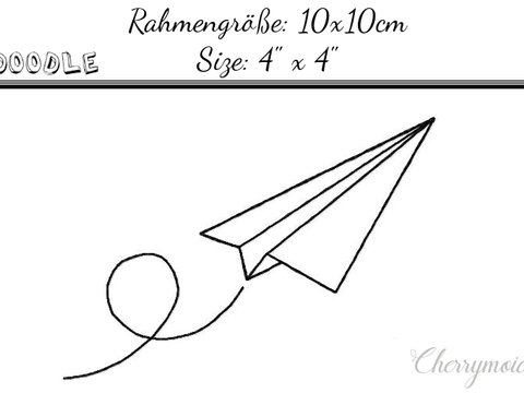 Papierflieger Doodle 10x10