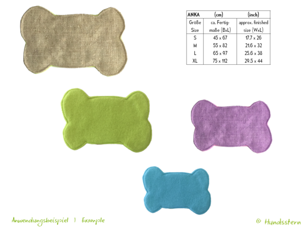 ANKA 3-in-1 blanket, mat, bed. 4 sizes, sewing pattern