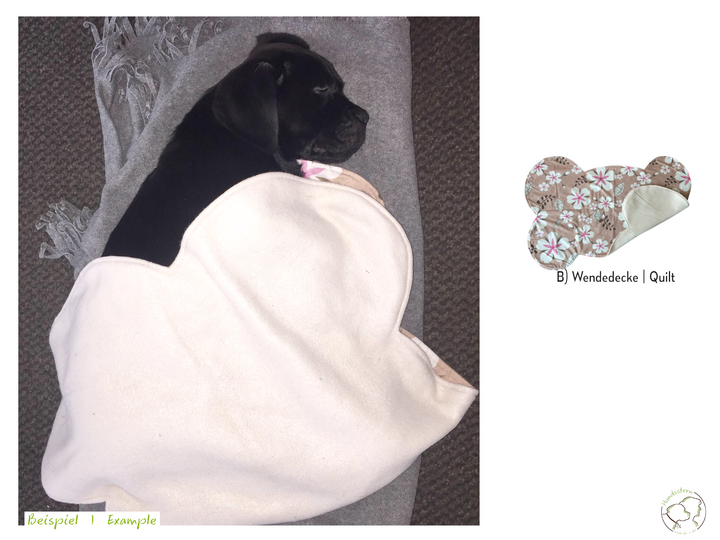ANKA 3-in-1 dog blanket, mat, bed. 4 sizes, sewing pattern