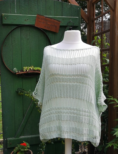 Sommer Poncho häkeln - Sommer-Poncho "Stripes" - Häkelanleitung PDF