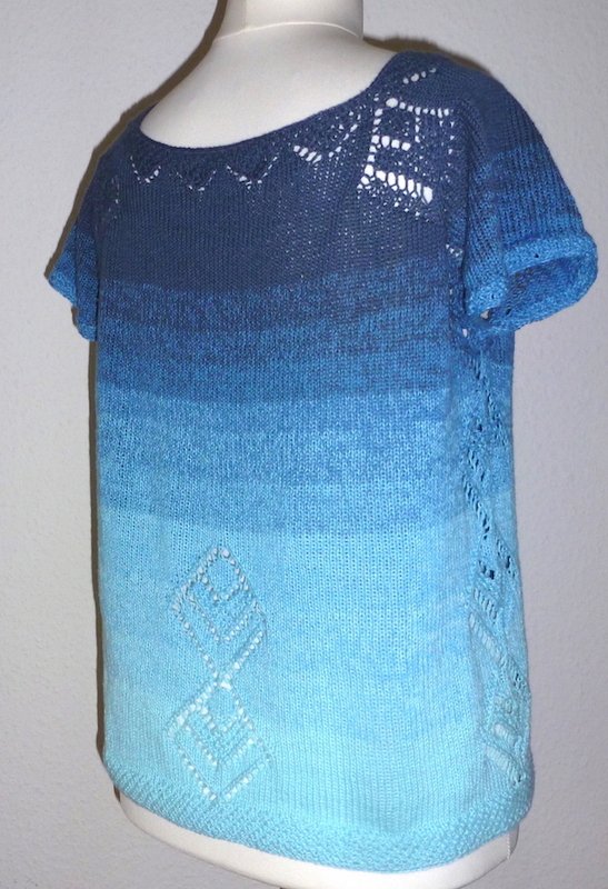 Rautika - Kurzarmpulli aus einem Farbverlaufsbobbel - Bild 9