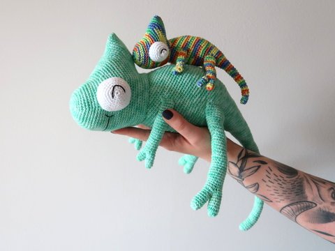 Sparpaket Grinsechamäleons (klein & groß) von LaCritza