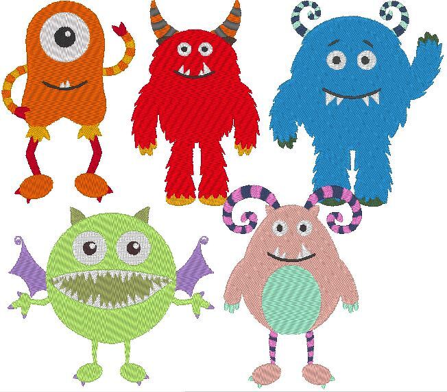 Stickdatei Monster gefüllt - Bild 4