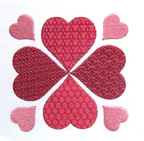 Machine embroidery design valentine heart