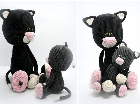 Sparpaket Grinsemietzen (klein & groß) von LaCritza