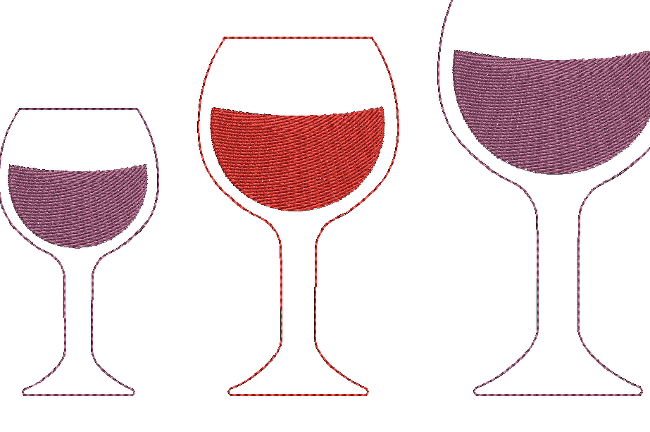 Wineglass embroidery design - Image 2