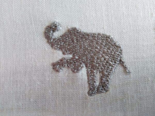 Machine Embroidery design elephant Silhouette
