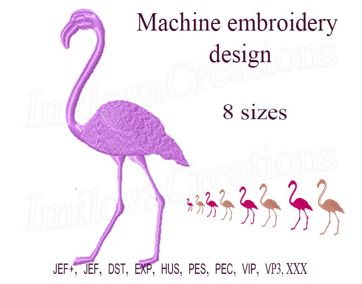 Flamingo Embroidery design