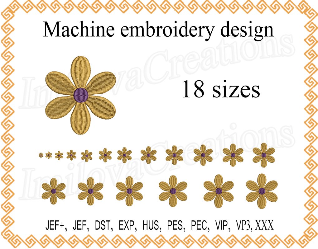 Machine embroidery Flower