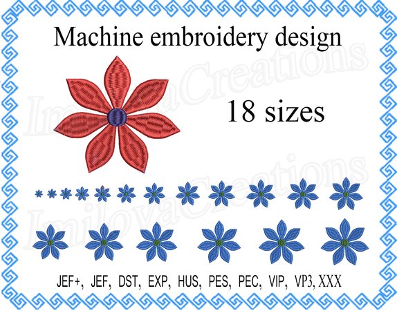 Machine embroidery Flower