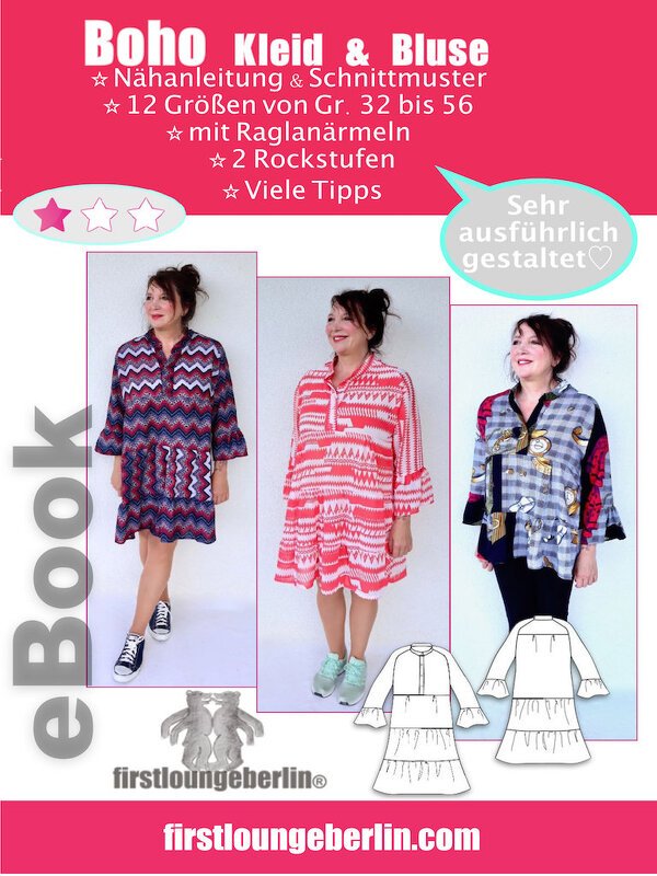 BOHO Kleid & Bluse oversize Stufenkleid Damenkleid Longbluse Umstandskleid - Bild 10