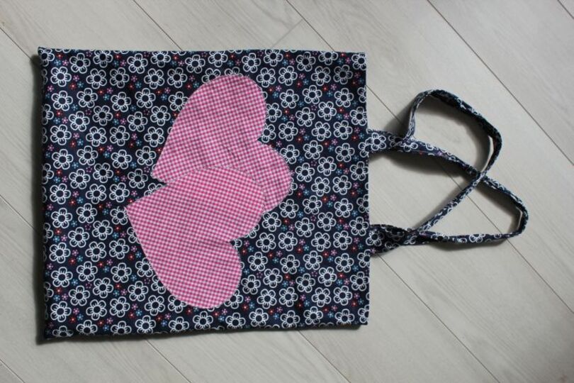 Nähanleitung für doppelt genähten Stoffbeutel