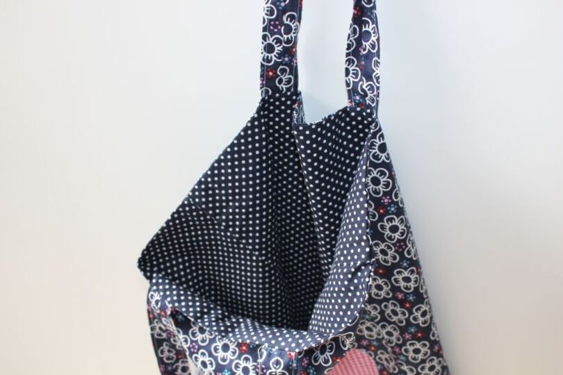 Nähanleitung für doppelt genähten Stoffbeutel