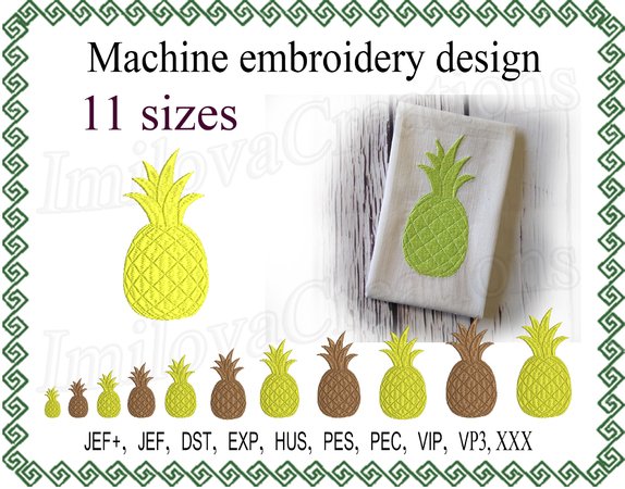 Pineapple embroidery designs