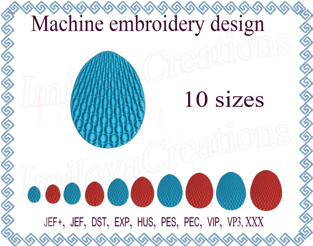 Egg embroidery design