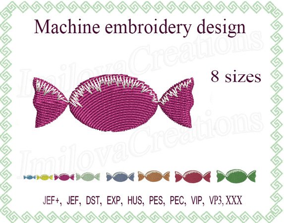 Candy machine embroidery designs