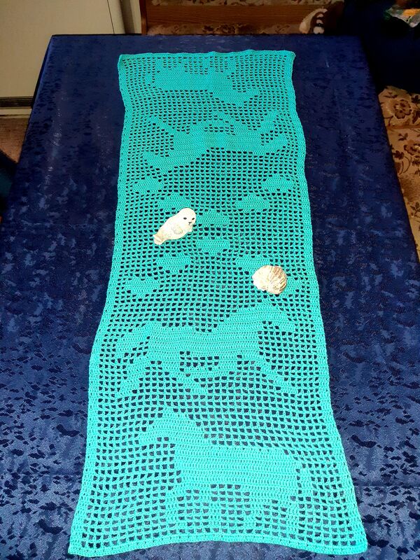 Tischläufer Pferde häkeln