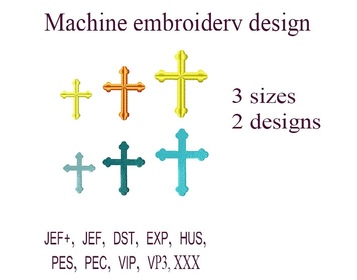 Christian Cross embroidery design