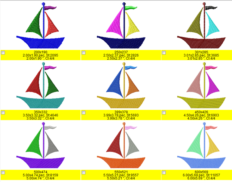 Boat embroidery design - Image 2