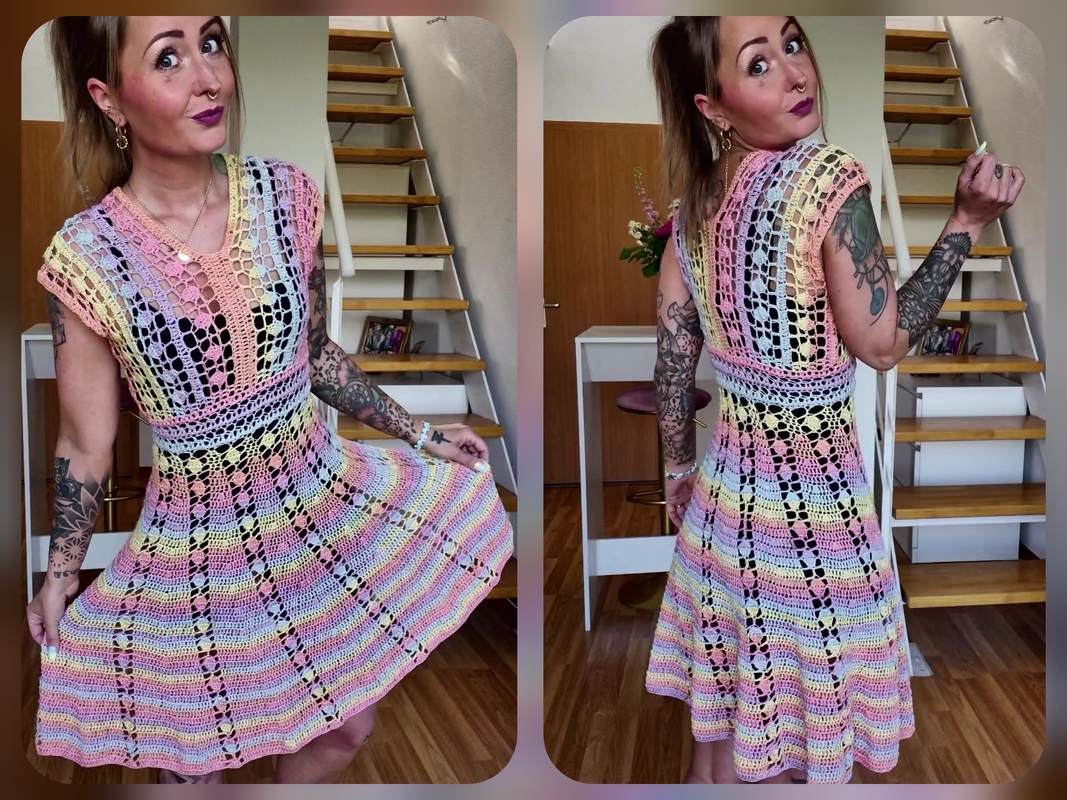 Kleid Queenie häkeln Häkelkleid