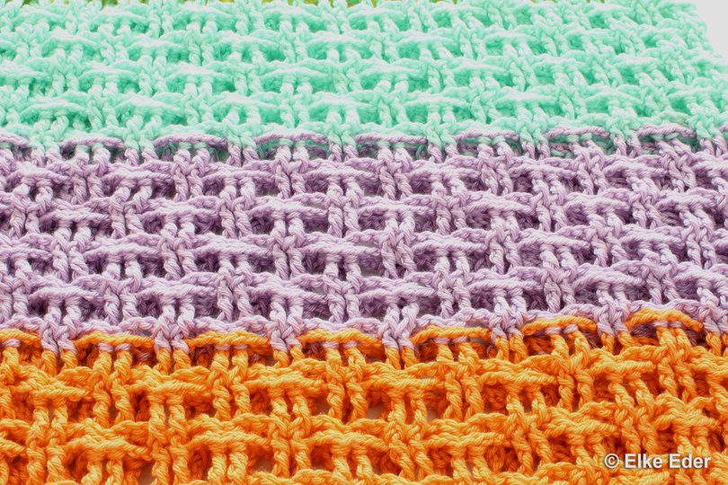 Einkaufsnetz, Tasche, Beutel "Kunterbunt" - Häkelanleitung