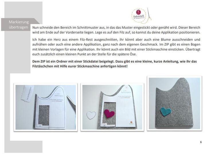 Nähanleitung Stiftetui Brillenetui aus Filz oder Baumwolle