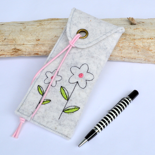Nähanleitung Stiftetui Brillenetui aus Filz oder Baumwolle