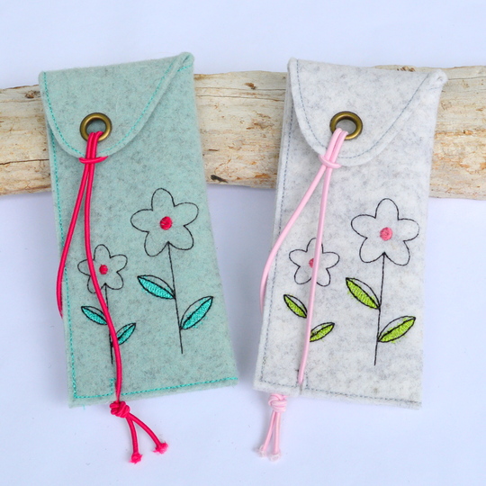 Nähanleitung Stiftetui Brillenetui aus Filz oder Baumwolle