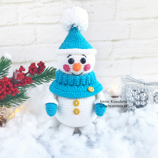 Crochet Amigurumi pattern Snowman Oscar