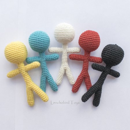 Amigurumi pattern for Voodoo doll and crochet toy base