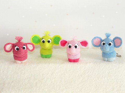 Häkelanleitung Schlüsselanhänger kleiner Elefant