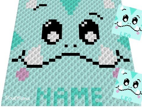 Häkelmuster * liTTle Monster - mit NAME personalisiert * Grafik für C2C & FM