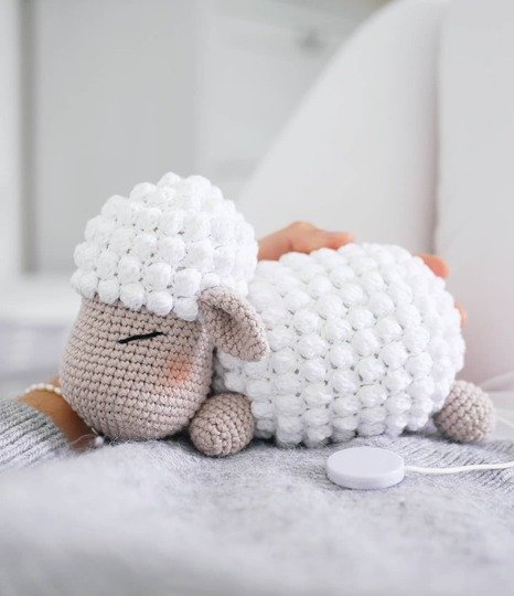 Häkelanleitung Schäfchen Frieda als Spieluhr, Amigurumi