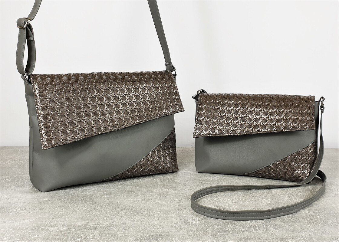 Chloe – Rechteckige Tasche mit Klappe und Reißverschluss, 2 Größen, A4+A0 - Bild 2