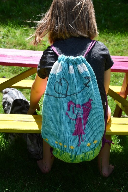 Strickanleitung Turnbeutel "Schulkind" in Doubleface - Bild 5