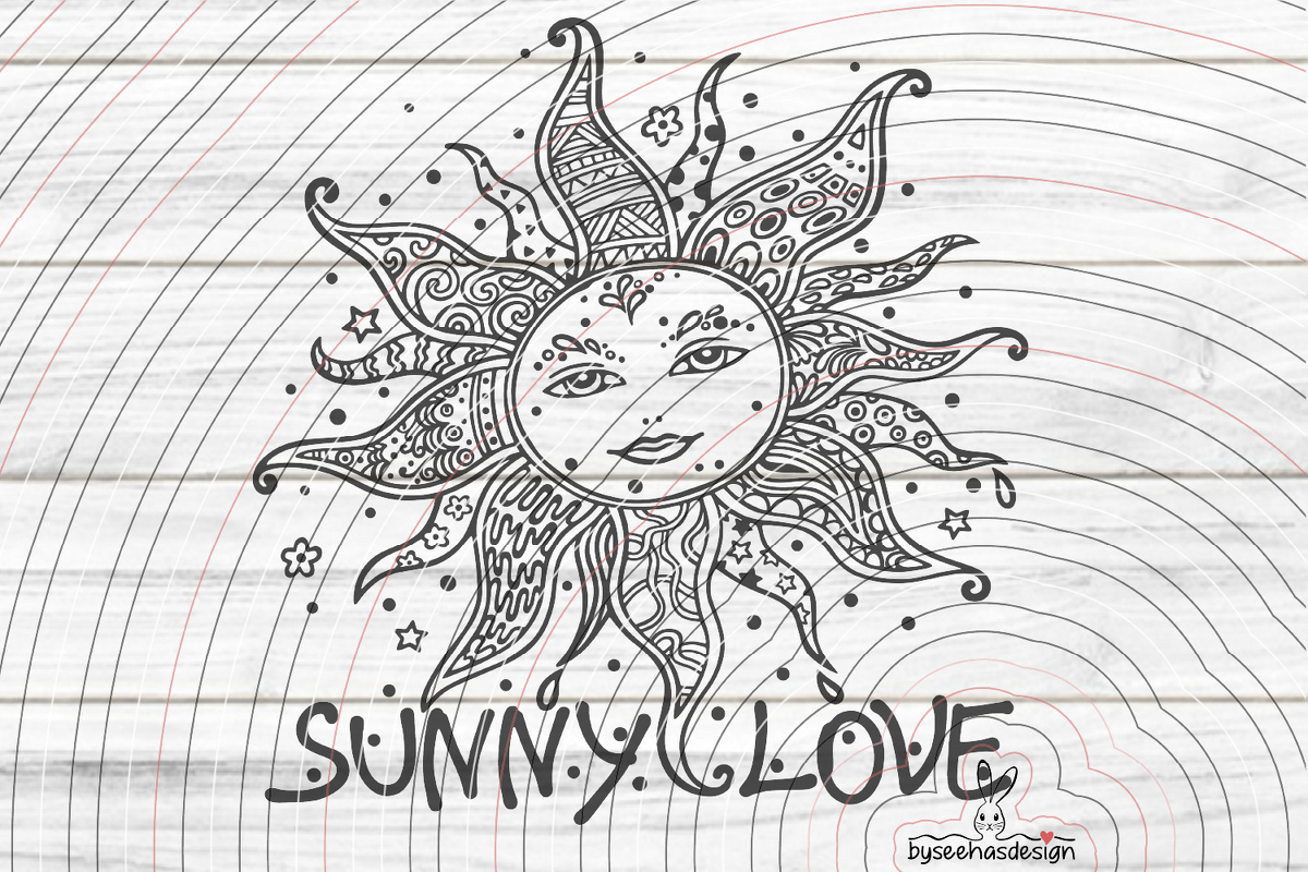 Sunny Love Plotterdatei SVG DXF - Bild 2