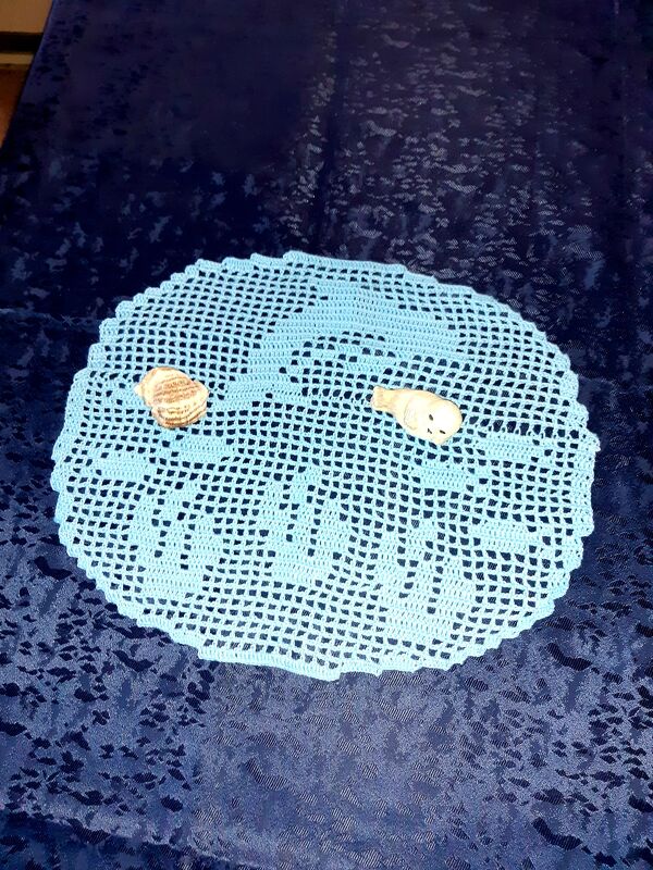 Tischdecke / Deckchen "Maritim Delfin"