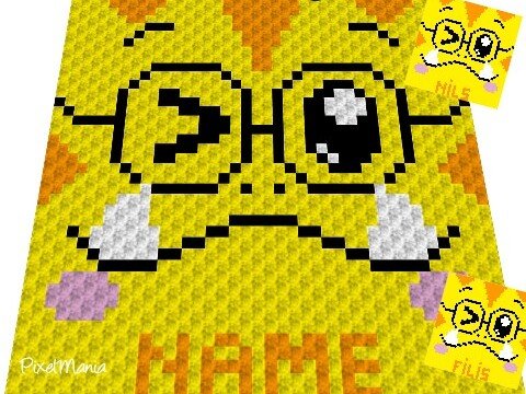 Häkelmuster * liTTle Monster - mit NAME personalisiert * Grafik für C2C & FM