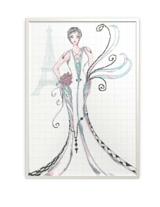 girl embroidery scheme