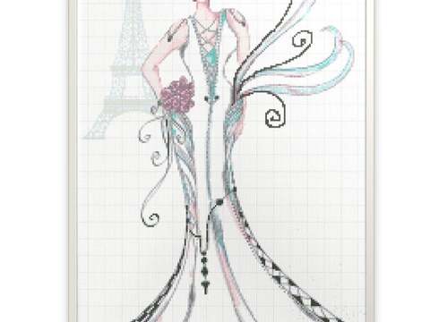 girl embroidery scheme