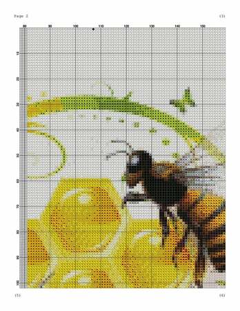 Bees cross stitch