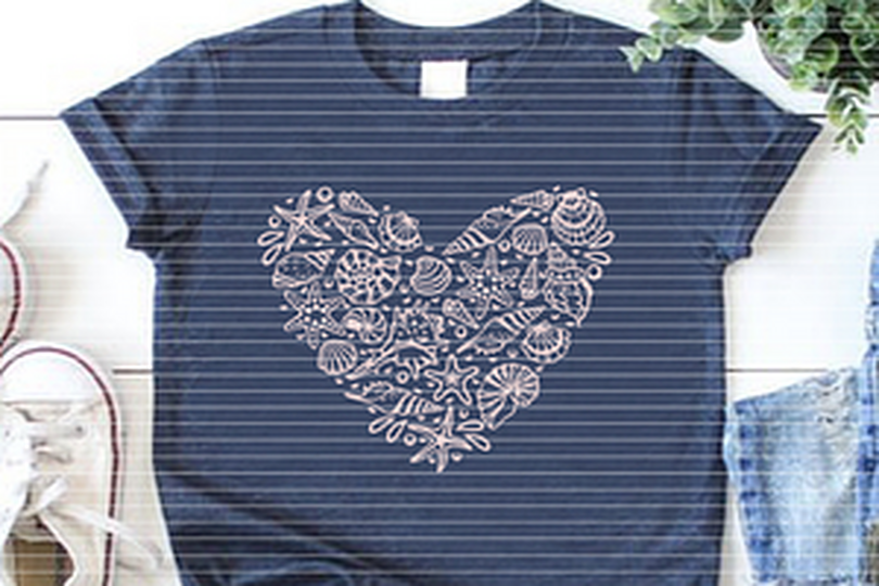 Muschel Herz Plotterdatei SVG DXF