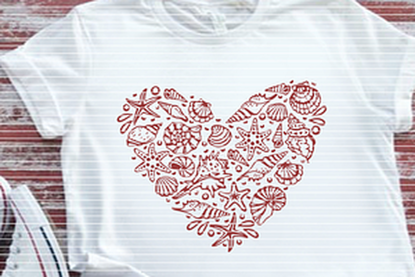 Muschel Herz Plotterdatei SVG DXF