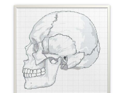 skull silhouette pattern for embroidery