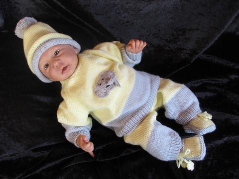 Strickanleitung Modell FANTI für Baby und Reborn Gr.50
