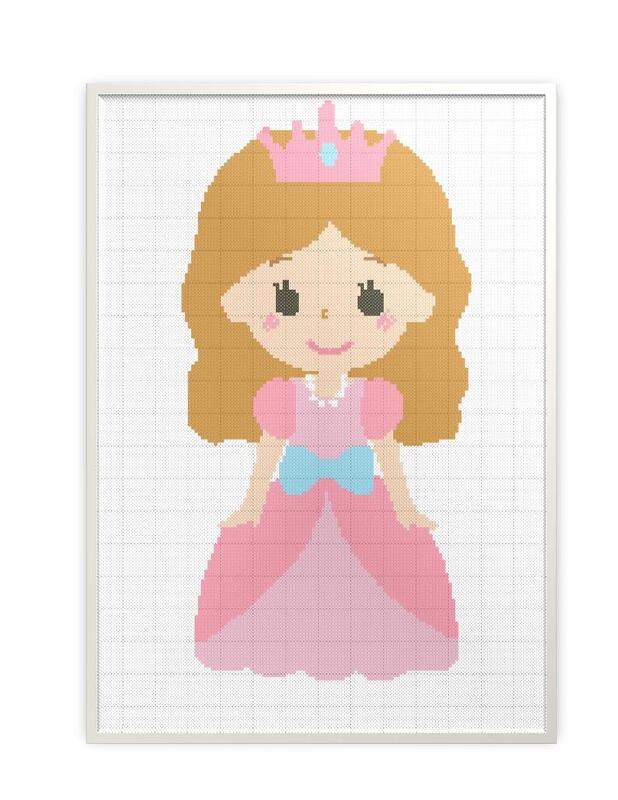 Princess cartoon embroidery