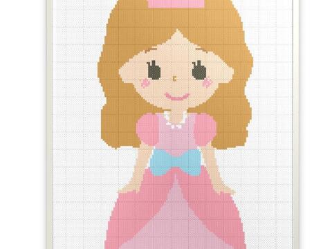 Princess cartoon embroidery