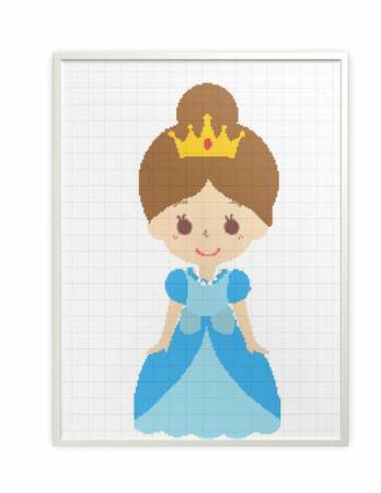 Princess cartoon embroidery