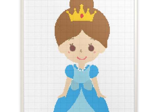 Princess cartoon embroidery