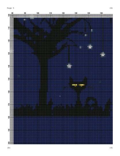 Night cross stitch